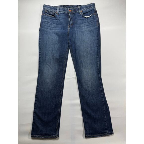 Levi's 525 Women's Perfect Waist Straight Leg Blue Denim Jeans - Sz 14 (35x30.5) - Picture 1 of 5